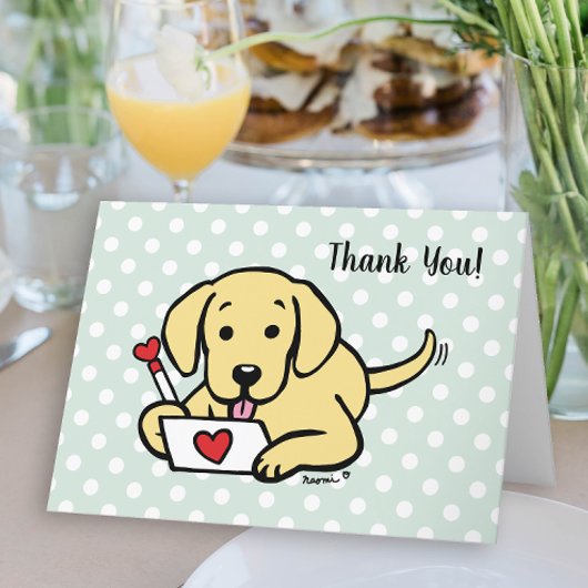 イエローラブラドールラブレターありがとう カード