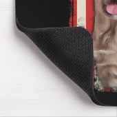 イエローラブラドールラボ愛国的アメリカ国旗の犬4 マウスパッド (コーナー)