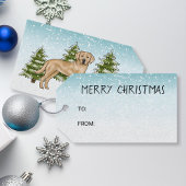 イエローラブラドールリトリエバーウィンターモアツリーフォレスト ギフトタグ