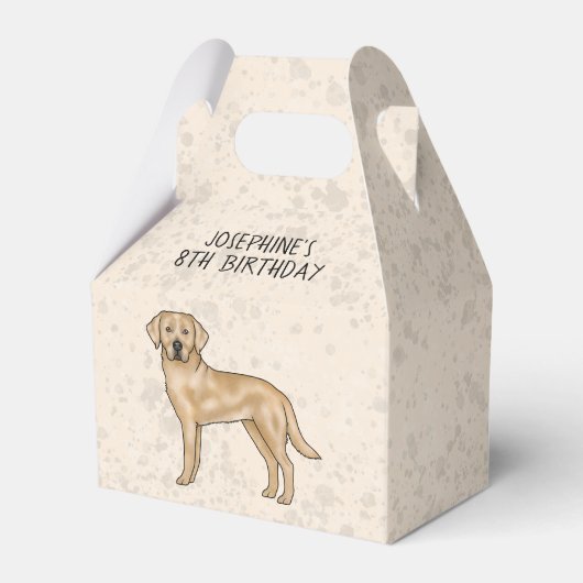 イエローラブラドールリトリエバードッグカスタム子供の誕生日 フェイバーボックス (正面サイド)