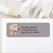イエローラブラドールリトリバーポートレート ラベル (インサイチュ)