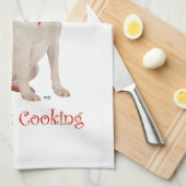 イエローラブラドールリトリバー料理 キッチンタオル (四つ折り)