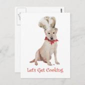 イエローラブラドールリトリバー料理 ポストカード (正面/裏面)