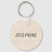 イエローラブラドールレトリエバーアートキュートラボポートレート キーホルダー (裏面)