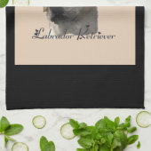 イエローラブラドールレトリエバーアートギフト キッチンタオル (折り畳み)