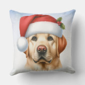 イエローラブラドールレトリエバークリスマスサンタドッグ クッション (裏面)