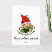 イエローラブラドールレトリエバークリスマスプレゼント シーズンカード (裏面)