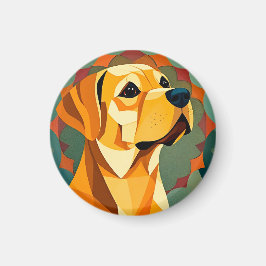 イエローラブラドールレトリエバードグジオグラフィティカルアート マグネット