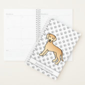 イエローラブラドールレトリエバードッグアンドポーズ&文字 プランナー手帳 (ディスプレー)