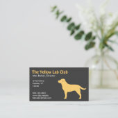 イエローラブラドールレトリエバードッグブリードシルエット 名刺 (スタンド正面)