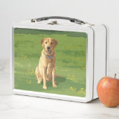 イエローラブラドールレトリエバードッグ メタルランチボックス (インサイチュ)