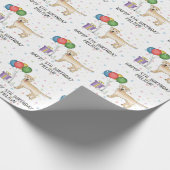 イエローラブラドールレトリエバーマンガードッグ – 誕生日 ラッピングペーパー (角)