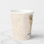 イエローラブラドールレトリエバーラボドッグハッピーバースデー 紙コップ (右)