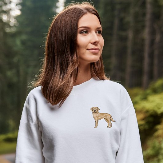 イエローラブラドールレトリバーかわいいラボドッグデザイン スウェットシャツ