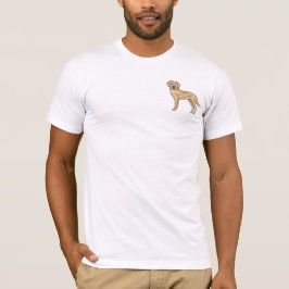 イエローラブラドールレトリバーのかわいいキャラクター Tシャツ