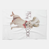 イエローラブラドールレトリバーのシェフ キッチンタオル (横)