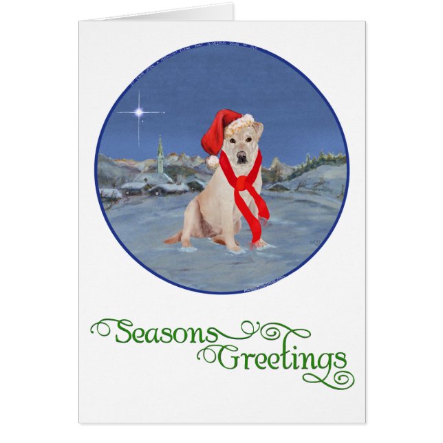 イエローラブラドールレトリバークリスマス (正面)