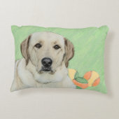 イエローラブラドールレトリバー&テニスボール絵画ズ アクセントクッション (裏面)