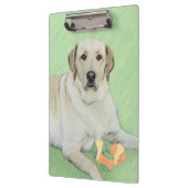 イエローラブラドールレトリバー&テニスボール絵画ズ クリップボード (左)