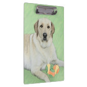 イエローラブラドールレトリバー&テニスボール絵画ズ クリップボード (右)