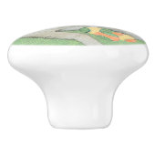 イエローラブラドールレトリバー&テニスボール絵画ズ セラミックノブ (側面)