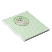 イエローラブラドールレトリバー&テニスボール絵画ズ ノートパッド (アングル)