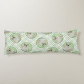 イエローラブラドールレトリバー&テニスボール絵画ズ ボディピロー (裏面)