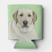 イエローラブラドールレトリバー&テニスボール絵画ズ 缶クーラー (裏面)