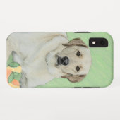 イエローラブラドールレトリバー&テニスボール絵画ズ Case-Mate iPhoneケース (裏面(横))