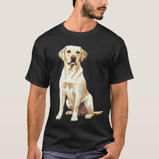 イエローラブラドールレトリバー Tシャツ (正面)