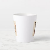 イエローラブラドールワインスヌブ カフェラテマグ (正面)