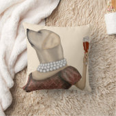 イエローラブラドールワインスヌブ クッション (ブランケット)