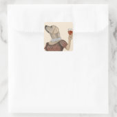 イエローラブラドールワインスヌブ スクエアシール (バッグ)