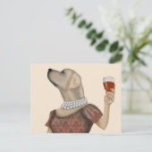 イエローラブラドールワインスヌブ ポストカード (スタンド正面)