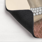 イエローラブラドールワインスヌブ マウスパッド (コーナー)