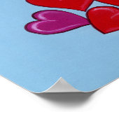 イエローラブラドール収集ハート(愛)アートワークP ポスター (角)