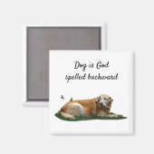 イエローラブラドール混成犬磁石 マグネット (正面/裏面)