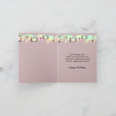 イエローラブラドール誕生日の挨拶 カード (内部)