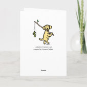 イエローラブラドール魚釣り漫画 カード (裏面)