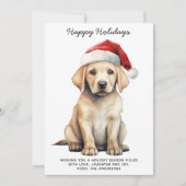 イエローラブラドール2026カレンダー 犬好きのクリスマス シーズンカード (正面)