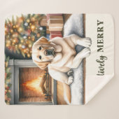 イエローラブラドール – スノードッグ – イエロー・ラブラドール・レトリーバー シェルパブランケット (正面(横))