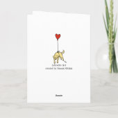 イエローラブラドール ハートバルーン バレンタイン シーズンカード (裏面)