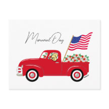 イエローラブラドール レッドトラック メモリアルデー