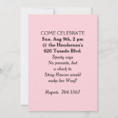 イエローラブ IAAM 女の子の誕生日パーティー 招待状 (裏面)