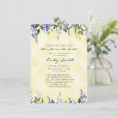 イエローラベンダーフローラブライダルシャワー 招待状 (スタンド正面)