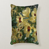 イエローランとマルーンランエレガントフローラ アクセントクッション (正面(垂直))