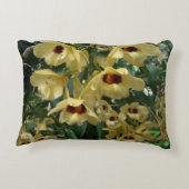 イエローランとマルーンランエレガントフローラ アクセントクッション (裏面)