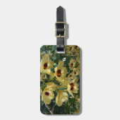 イエローランとマルーンランエレガントフローラ ラゲッジタグ (正面縦)