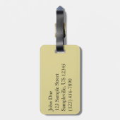 イエローランとマルーンランエレガントフローラ ラゲッジタグ (裏面縦)