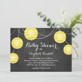 イエローランタンズオンチョークベビーシャワー招待状 招待状 (スタンド正面)